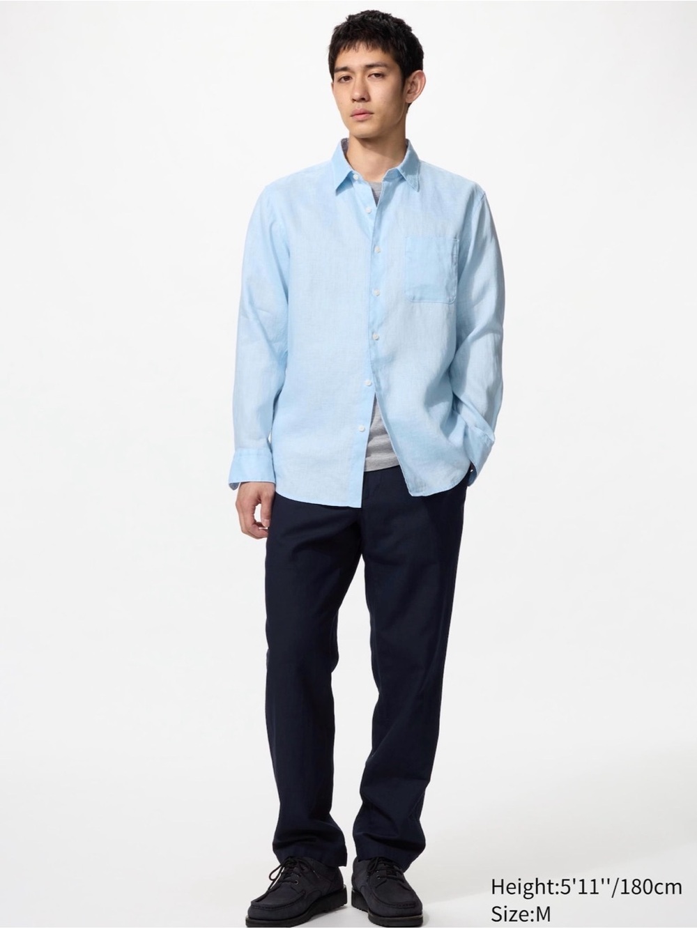 Uniqlo Men’s Premium Linen Shirt - Natural - Picture 2 of 6
